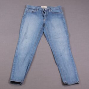 Free People Womens Blue Medium Wash High Rise Straight Leg Jeans Size 27 USA